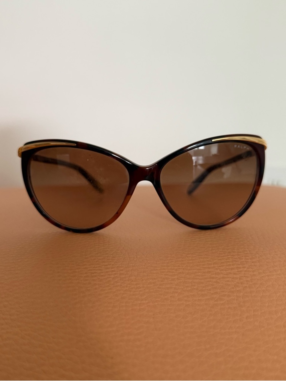 Ralph Lauren RA5150 Tortoise Cat-Eye Sunglasses with Gold Trim